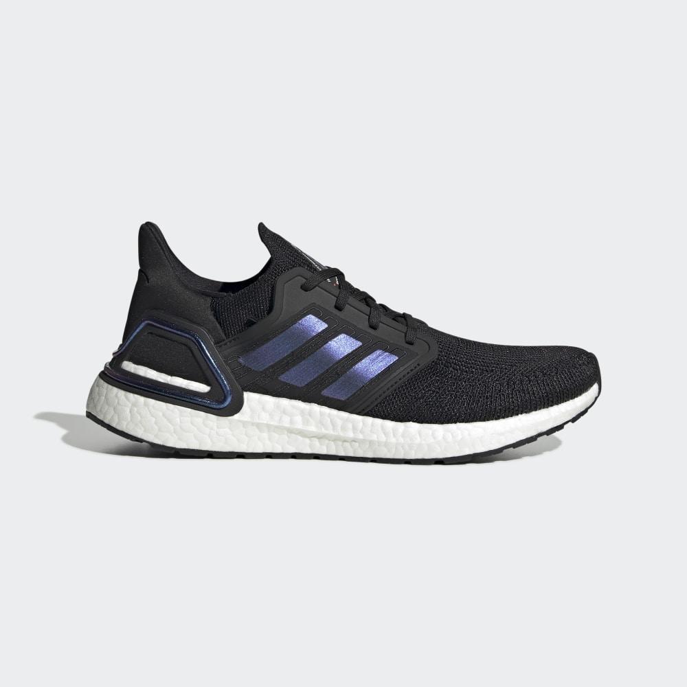 Adidas Men's Ultraboost 20 Running Shoes Black/Blue Purple/White Ireland EG0692